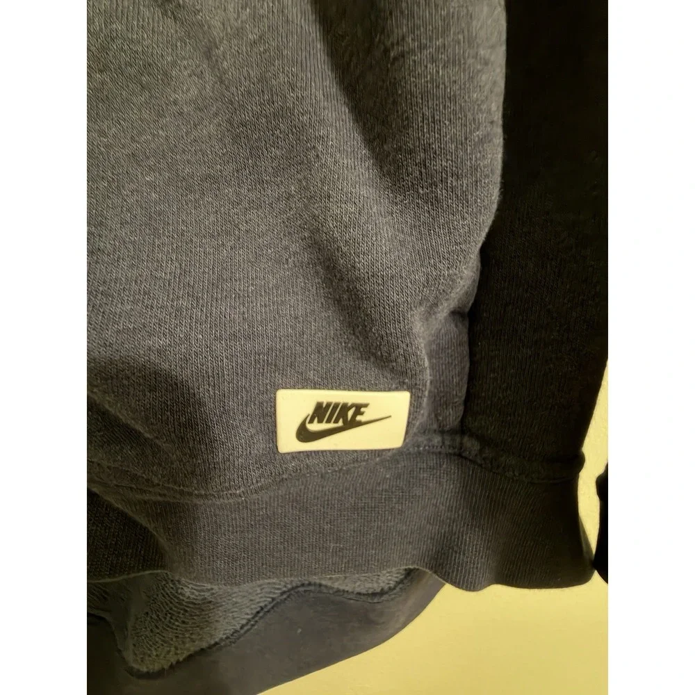 Nike Asymmetrical Full Zip Sweatshirt Hoodie Woman's M Swoosh‎ Logo Navy Blue